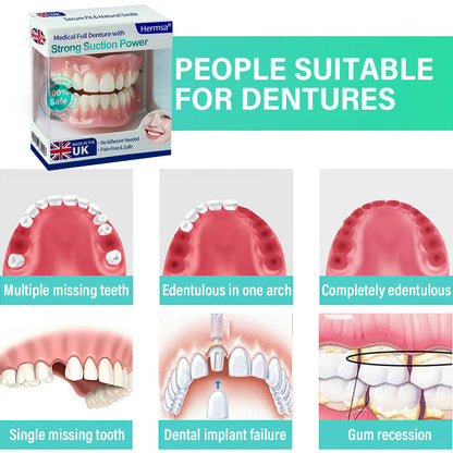 Hermsa® Medical Suction-fit Denture🦷✅ Change Your Smile, Change Your Life — The Denture That Fits & Feels Like Your Own