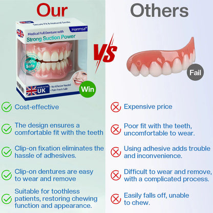Hermsa® Medical Suction-fit Denture🦷✅ Change Your Smile, Change Your Life — The Denture That Fits & Feels Like Your Own